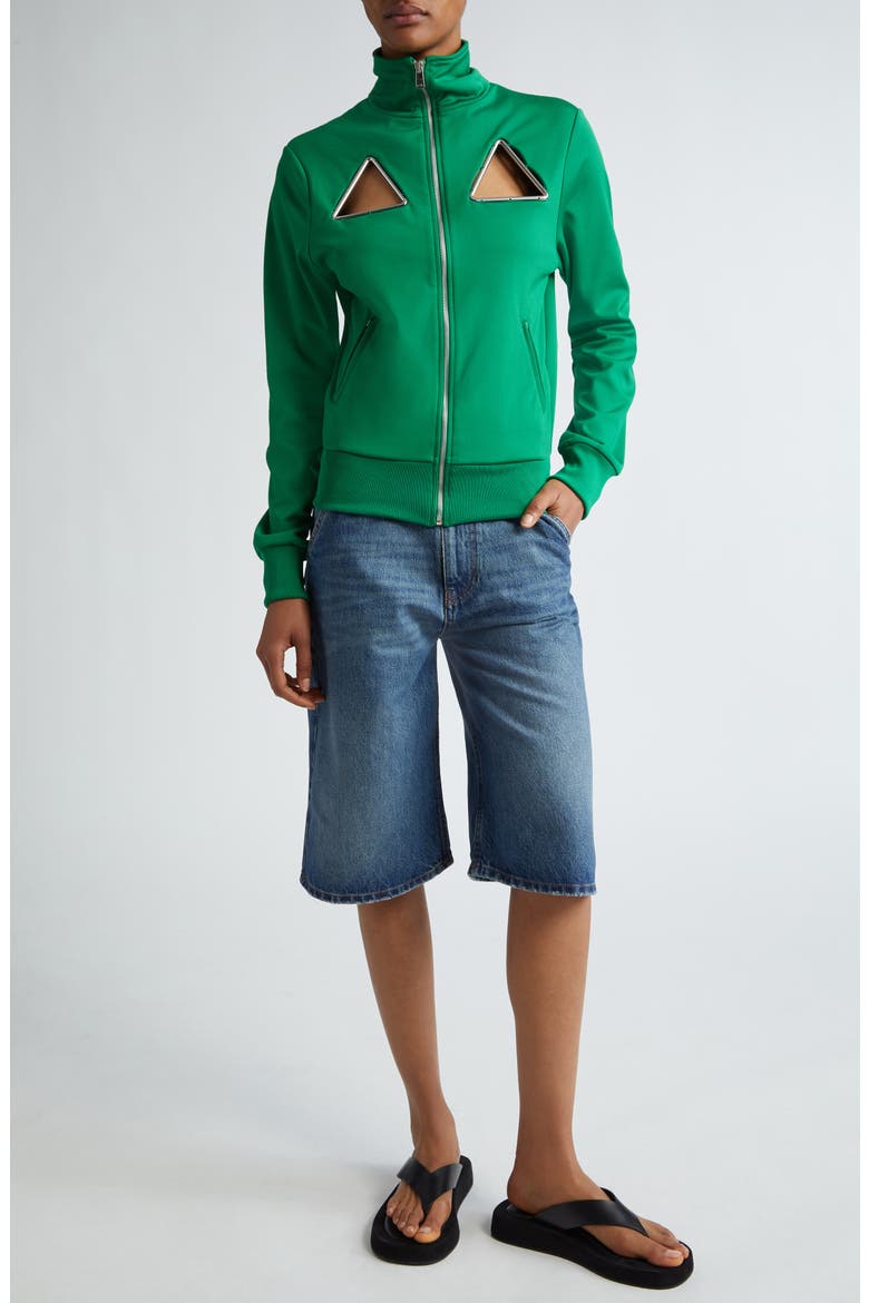 Belted Pocket Denim Bermuda Shorts, Alternate, color, BLUE