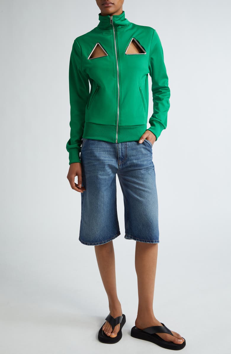 Coperni Belted Pocket Denim Bermuda Shorts, Alternate, color,