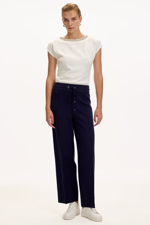 Drawstring Knitted Trousers