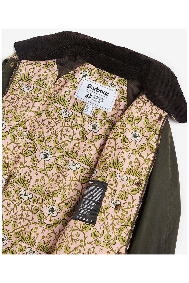 Shelton Water Resistant Waxed Cotton Jacket, Alternate, color, ARCHIVE OLIVE/ EYEBRIGHT