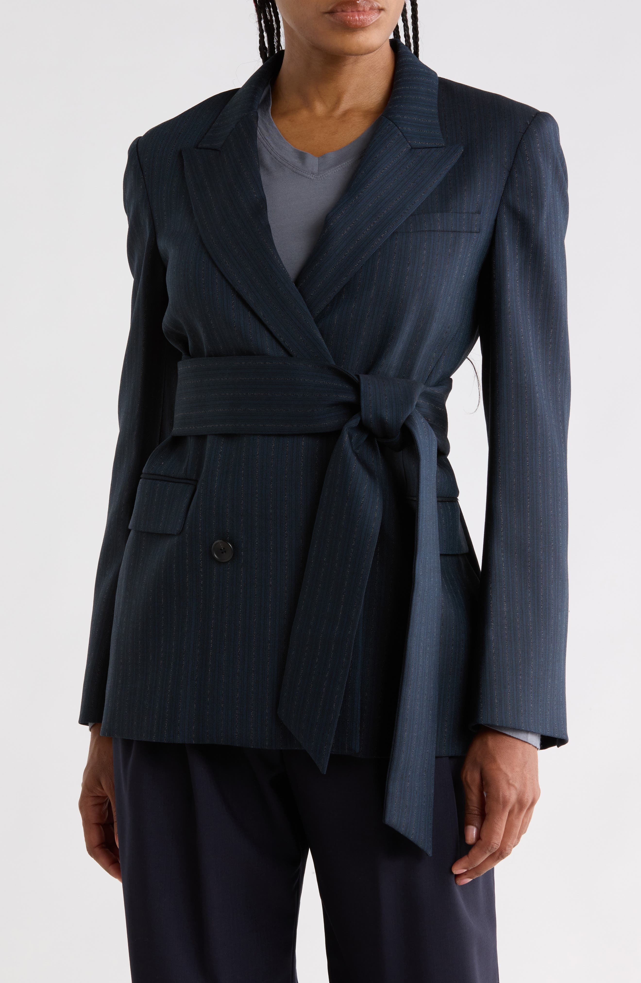 Delancey Pinstripe Virgin Wool Blazer