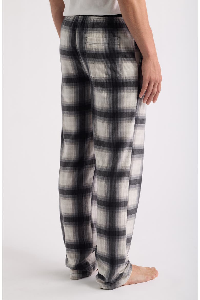 Textured Microfleece Lounge Pants, Alternate, color, BLACK