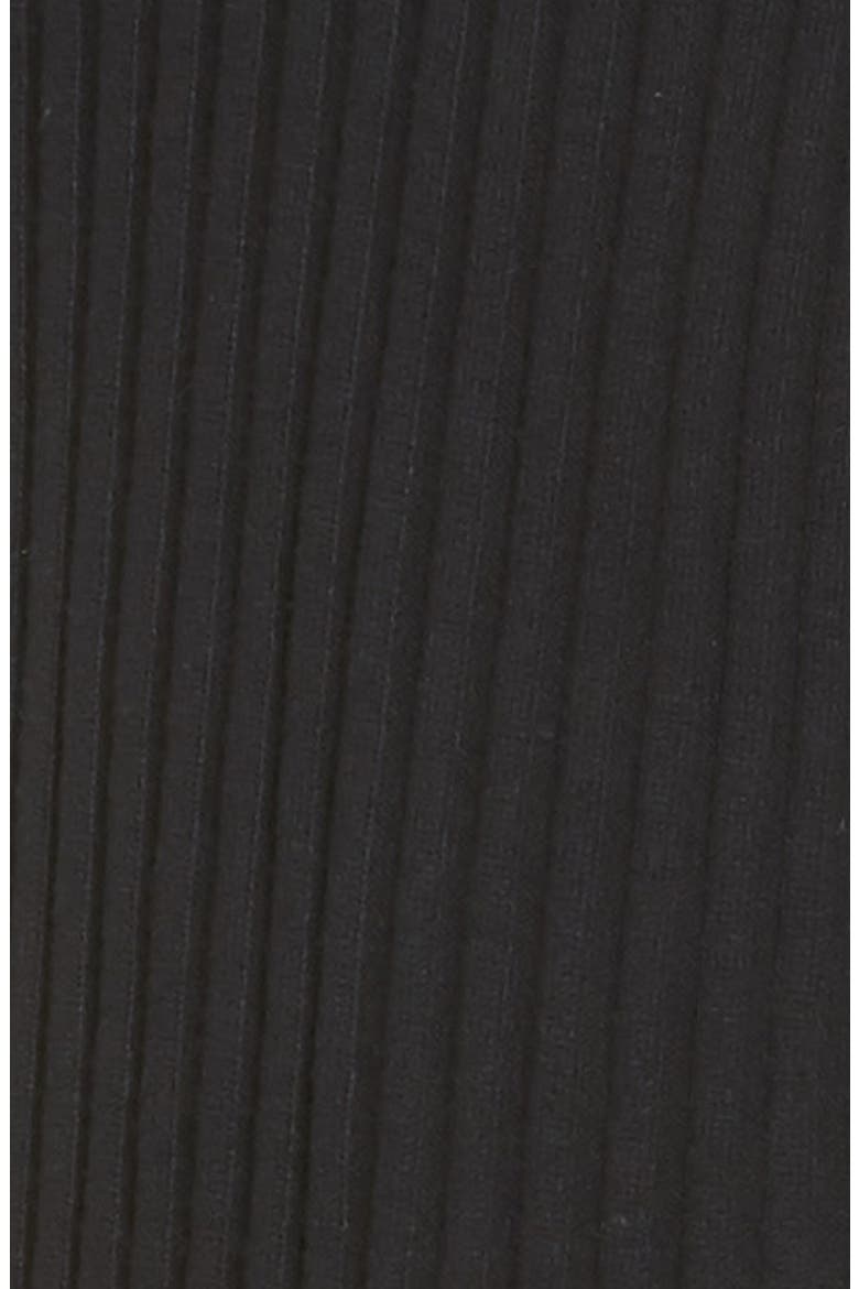 Rib Knit Midi Cardigan, Alternate, color, BLACK