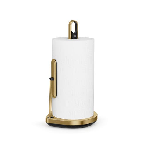 Simplehuman Paper Towel Holder With Spray In Brass