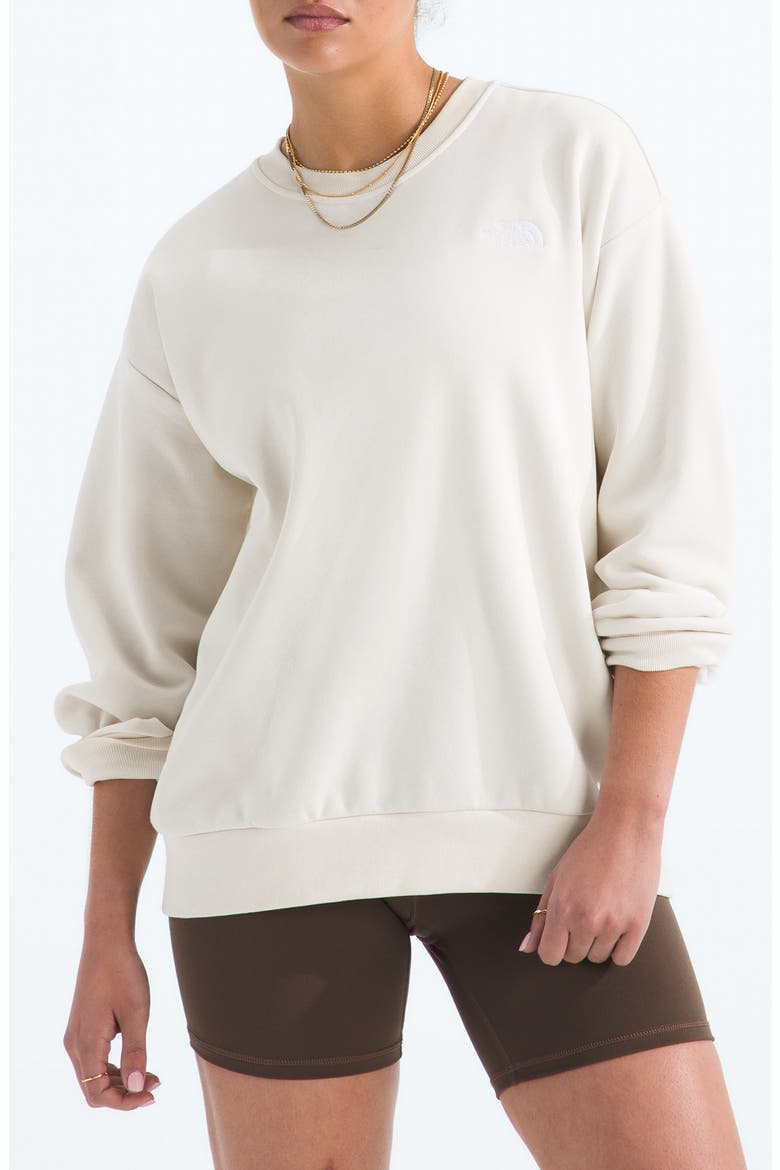 Evolution Simple Dome Oversize Crewneck Sweatshirt, Main, color, WHITE DUNE
