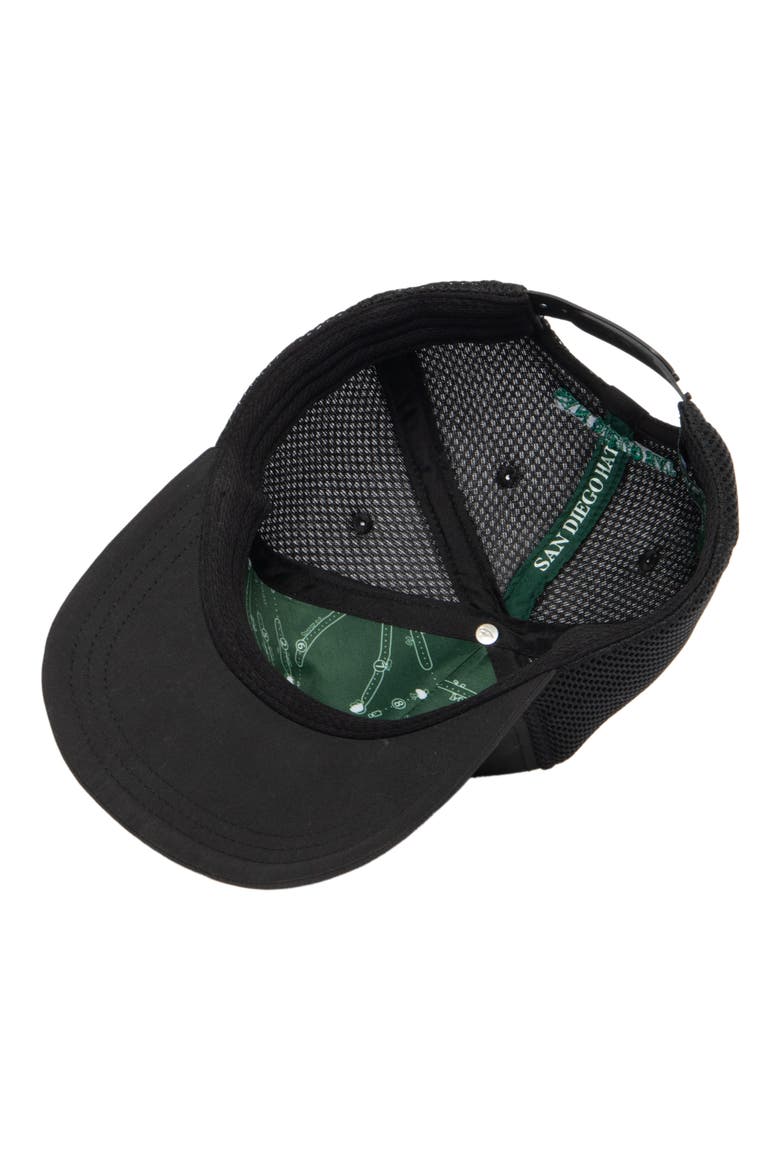 Course Print Trucker Hat, Alternate, color, BLACK