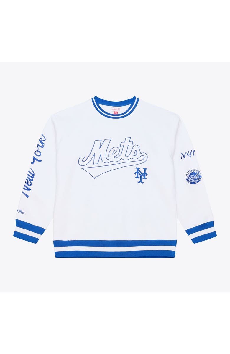 Mitchell & Ness Men's Mitchell & Ness  White New York Mets Arctic Fleece Sweatshirt, Main, color, White