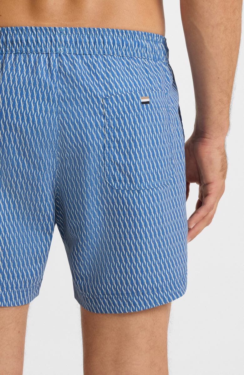 BOSS Vibe Swim Trunks, Alternate, color, Blue