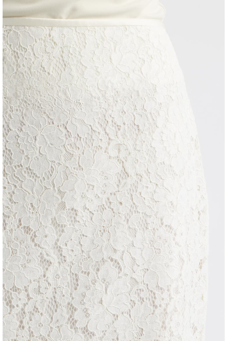 Ilse Lace Midi Skirt, Alternate, color, IVORY