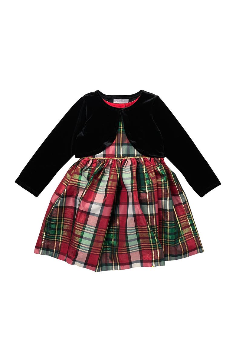 Pippa & Julie Jacket & Plaid Dress, Main, color, 