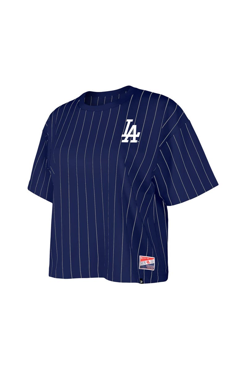 New Era Women's New Era Royal Los Angeles Dodgers Boxy Pinstripe T-Shirt, Alternate, color, 
