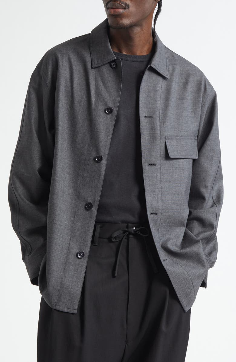 Lemaire Light Tailored Wool Overshirt, Main, color,