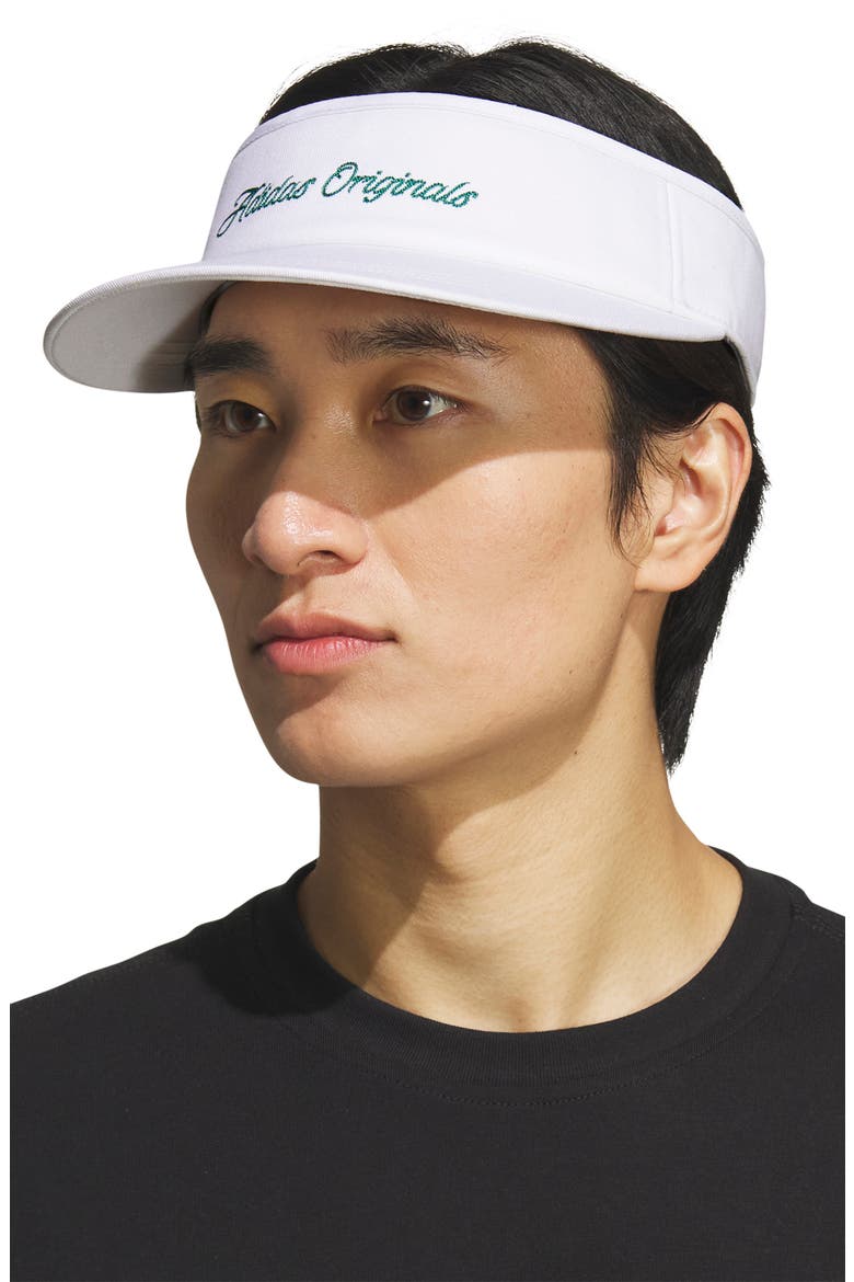 Signature Logo Visor, Alternate, color, WHITE/ BOLD GREEN