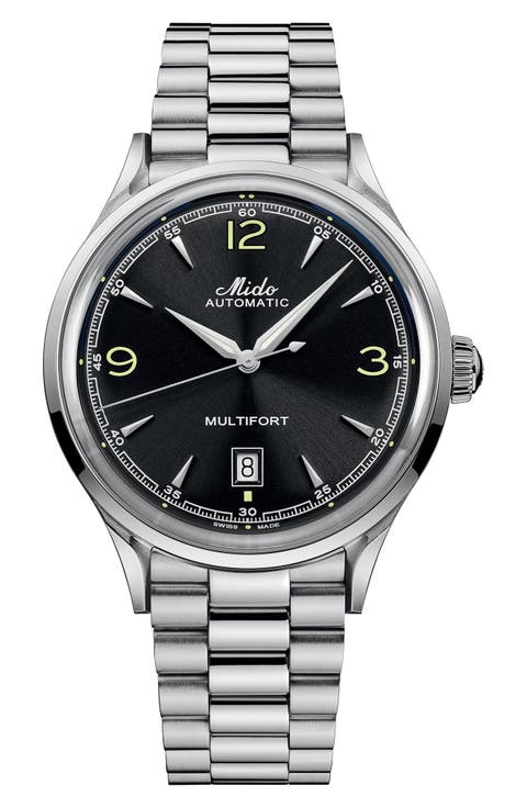 Multifort Powerwind Bracelet Watch, 40mm