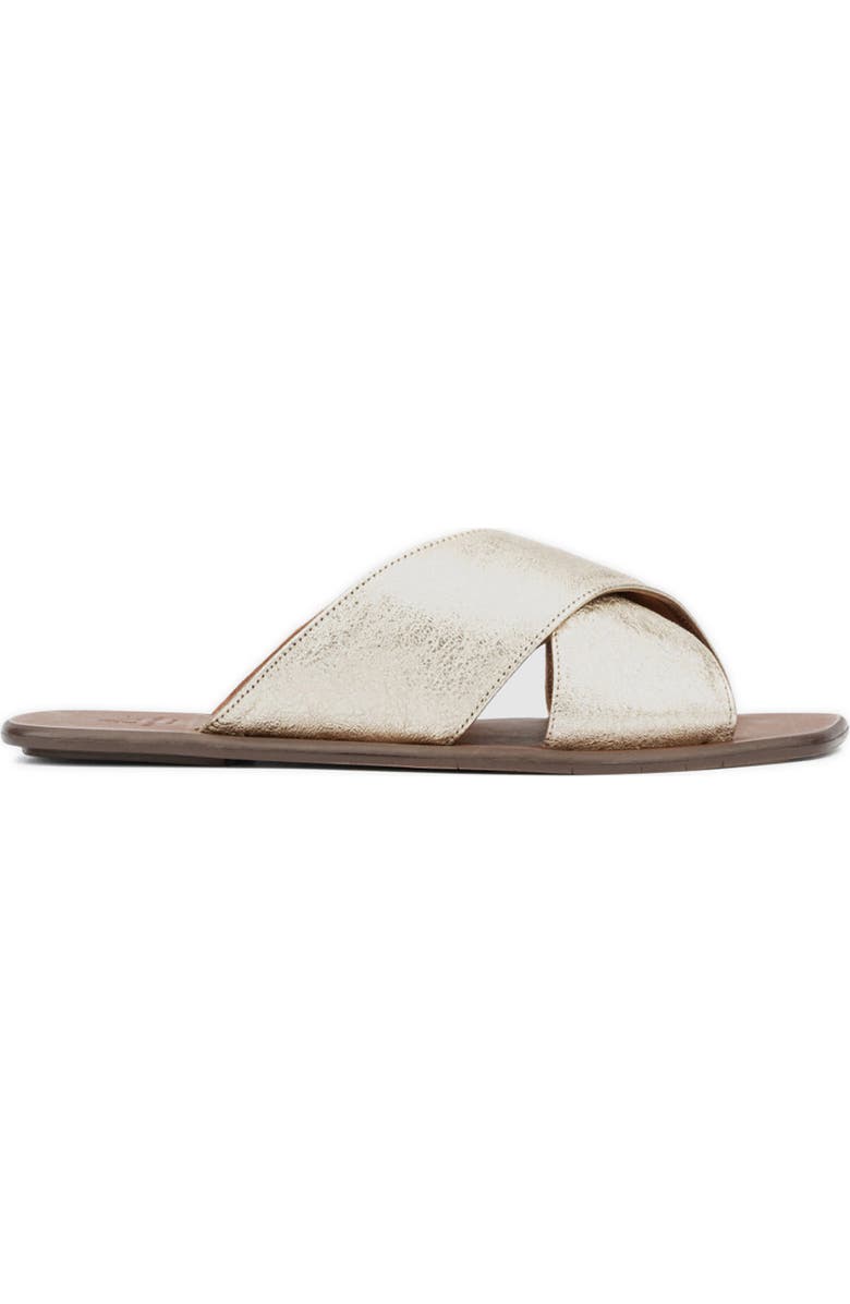 Aquatalia Britt Water Repellent Slide Sandal, Alternate, color, Platino
