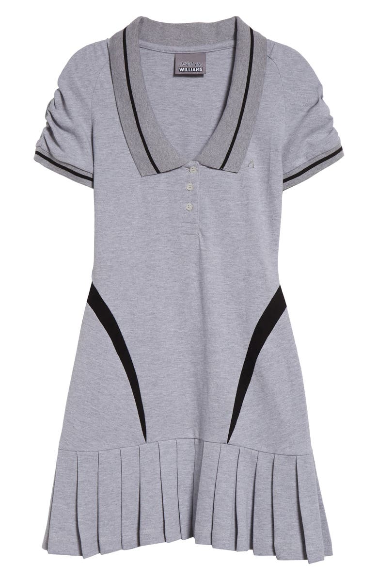 Ashley Williams Amelia Pleated Drop Waist Cotton Piqué Polo Dress, Alternate, color, 