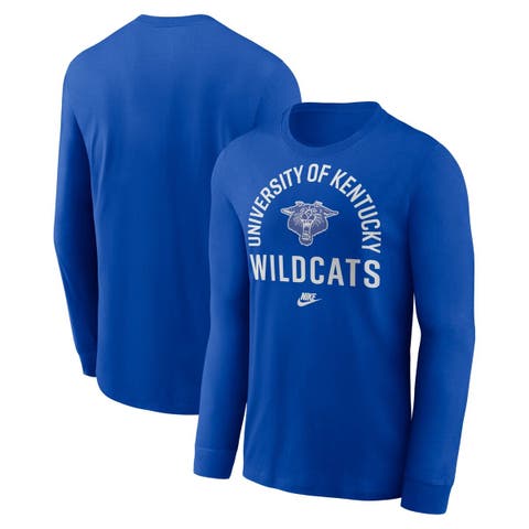 Men's Nike Royal Kentucky Wildcats Legacy Arched Logo Long Sleeve T-Shirt