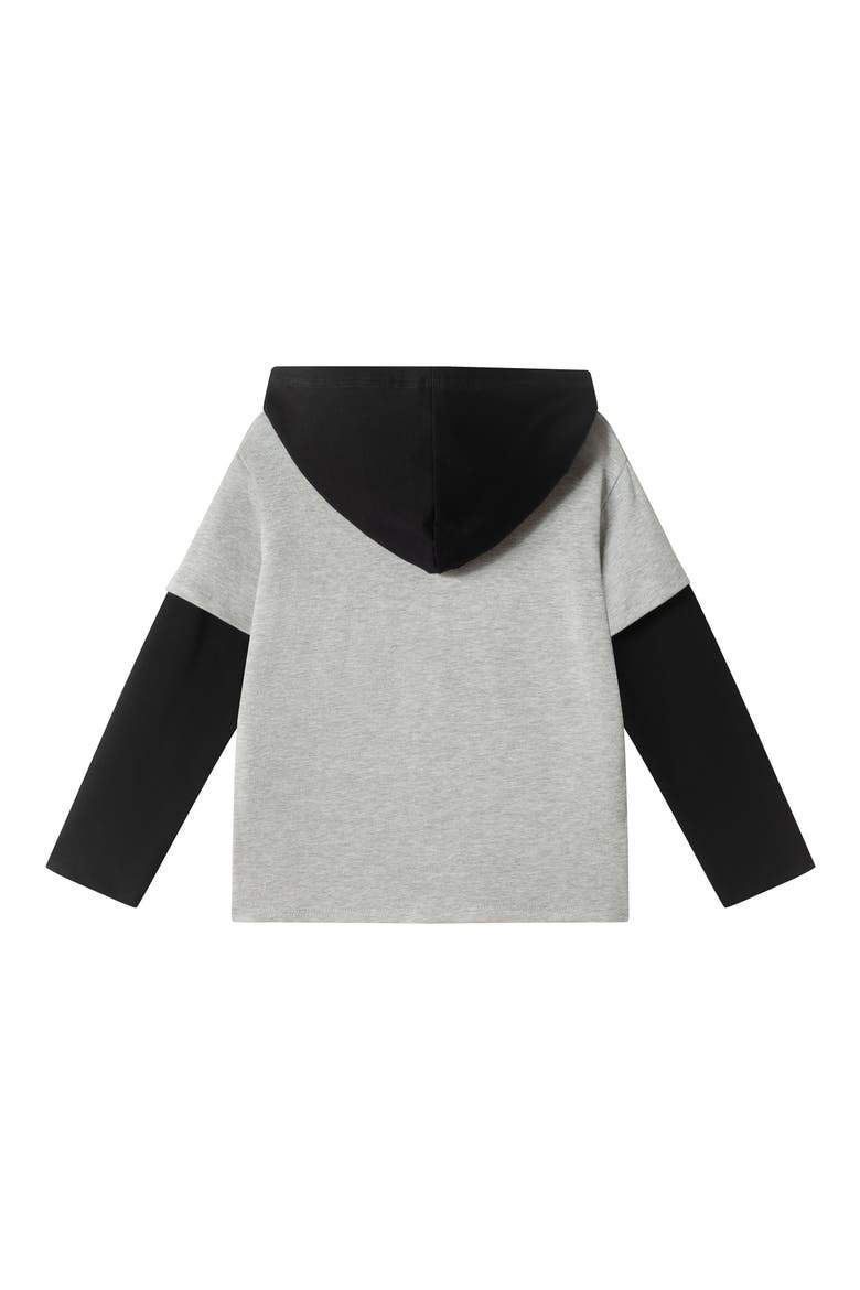 Kids' Pumpkin Hooded Long Sleeve T-Shirt, Alternate, color, GYM