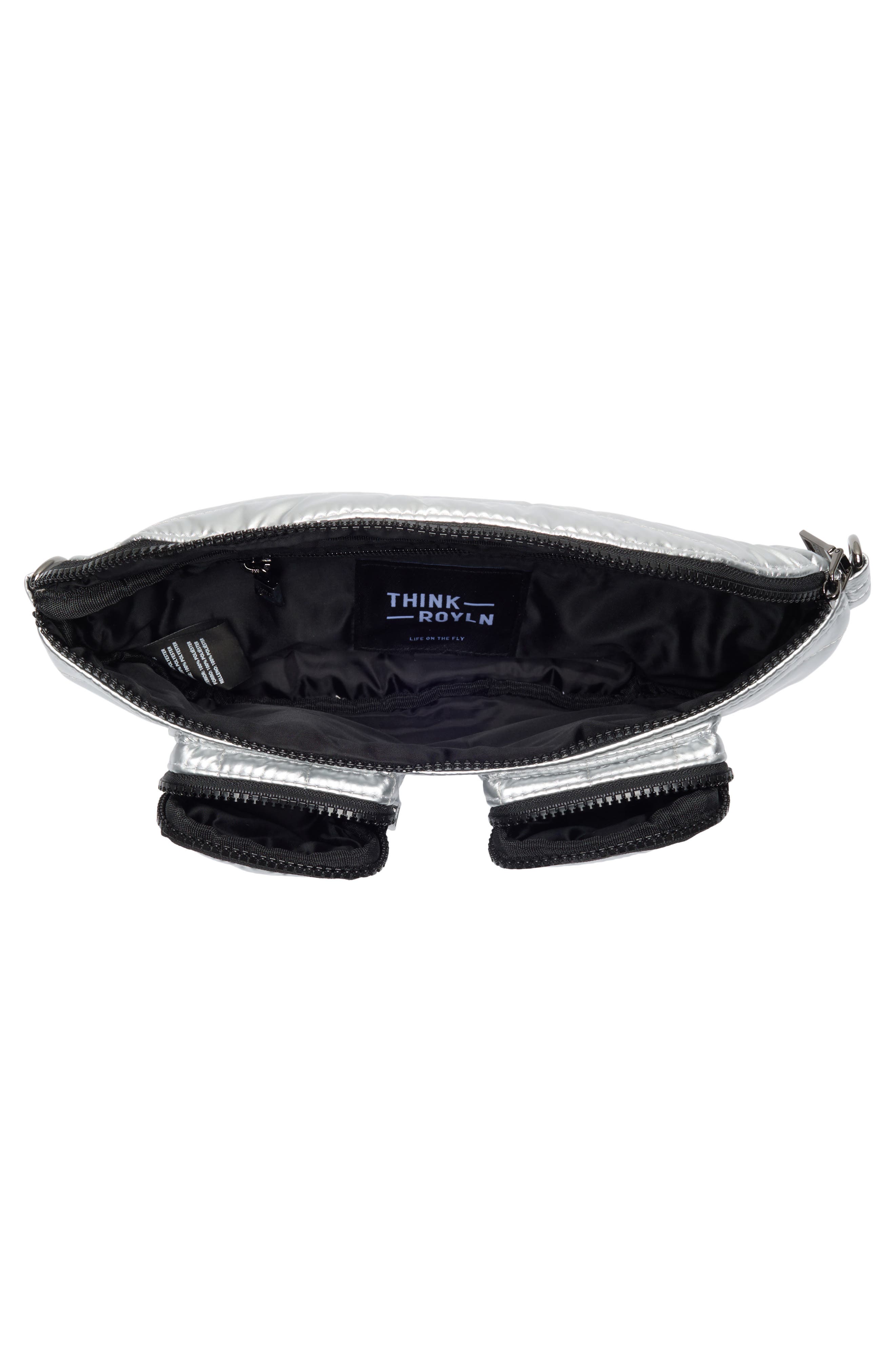 THINK ROYLN Double Down Crossbody Bag, Alternate, color, Pearl Silver