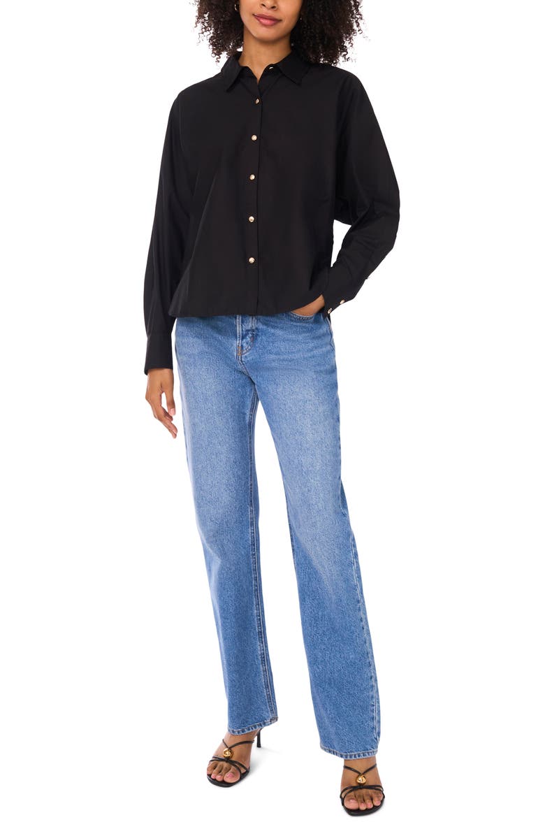 Parker Long Sleeve Button Up Shirt, Alternate, color, Rich Black