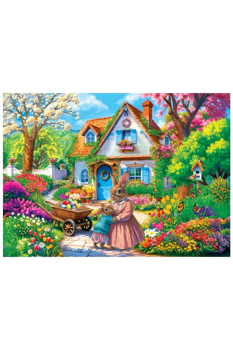 Lavender Lane Rabbits 1000 Piece Puzzle, Alternate, color, Multicolor