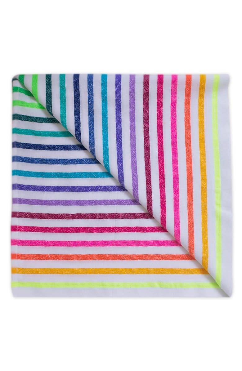 Las Bayadas Stripe Cotton Blend Beach Blanket, Alternate, color, 