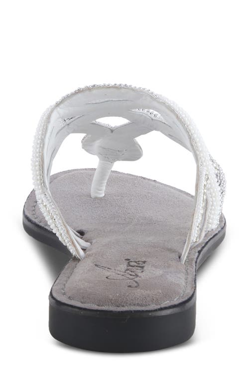 Azura By Spring Step Kaa Flip Flop In White Multi