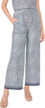 CeCe Border Print Pants