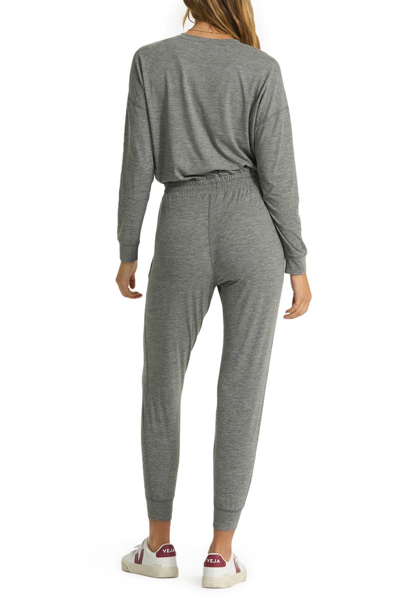 Lux Henley Jumpsuit, Alternate, color, HEATHER GREY