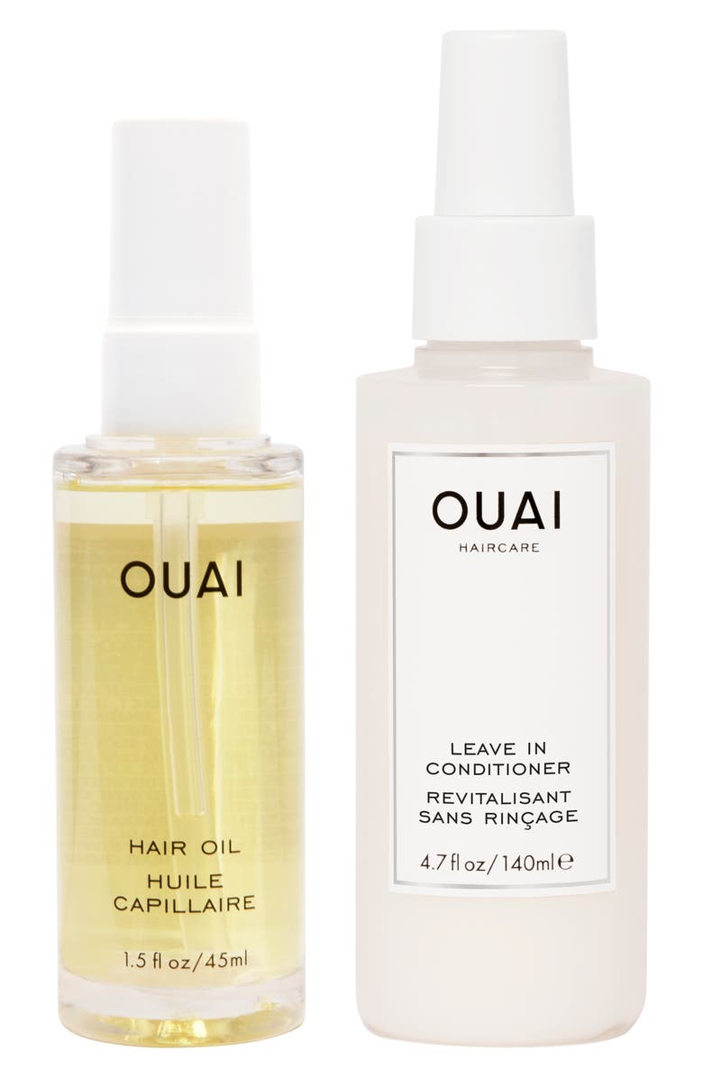 OUAI Thirsty Hair Oil & Leave-In Conditioner Kit, Main, color,