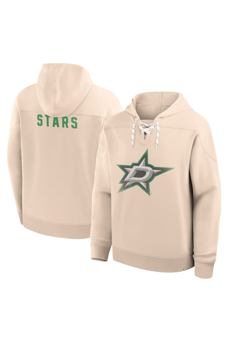 Men's Fanatics Cream Dallas Stars Vintage Hoodie, Main, color, Cream