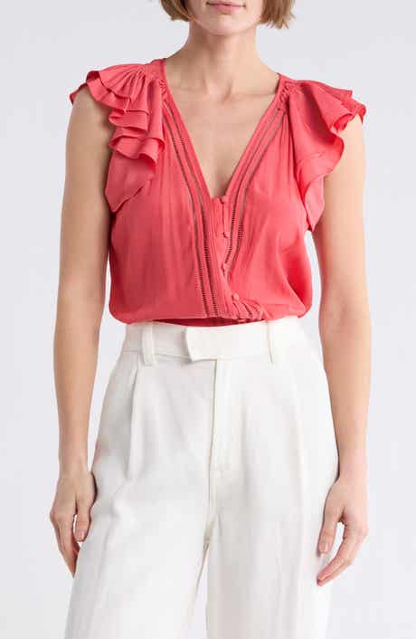 Ramy Brook Kendall Short Sleeve Button-Up Shirt