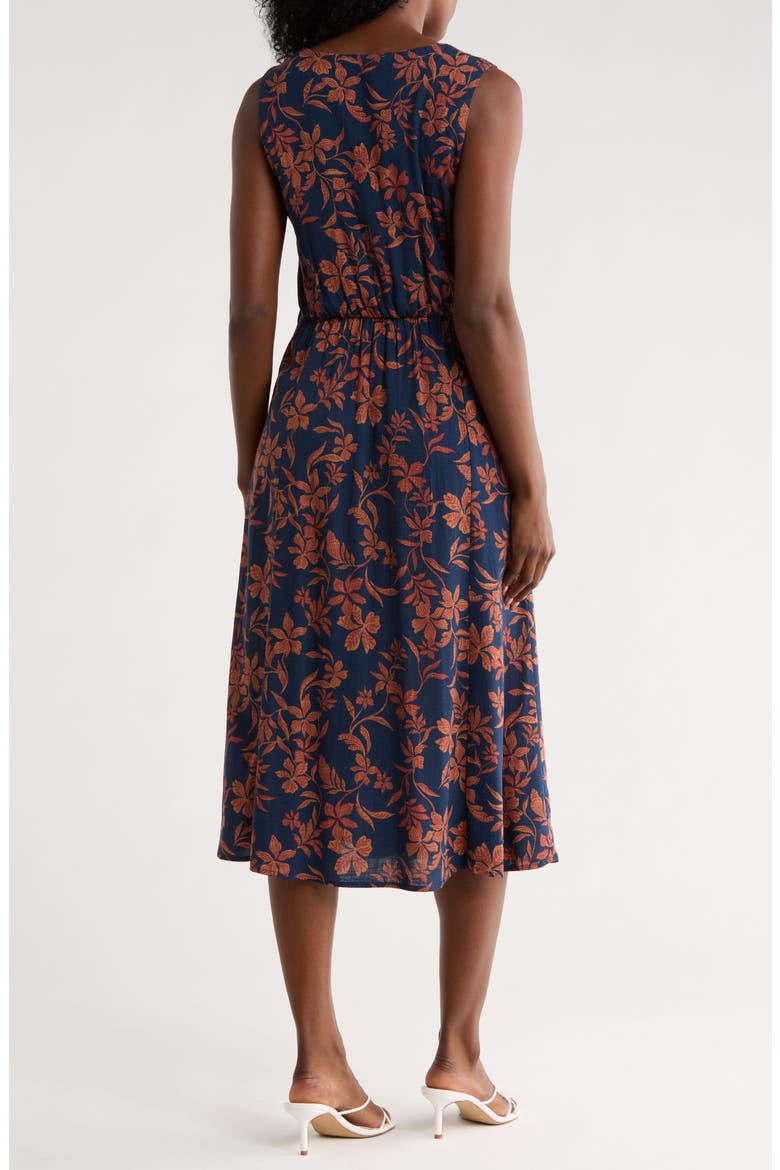 Square Neck Midi Dress, Alternate, color, INSIGNIA BLUE