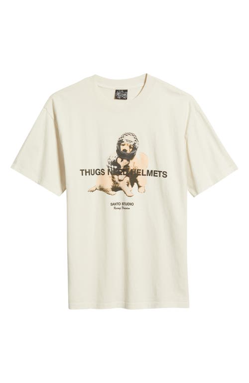 Santo Studio Thugs Need Helmets Graphic T-shirt