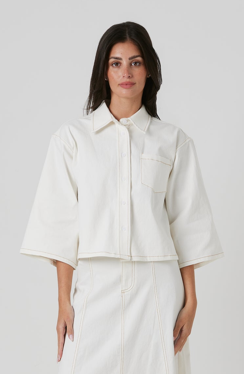 By Tess Collection Vivi Blouse, Main, color, Cream