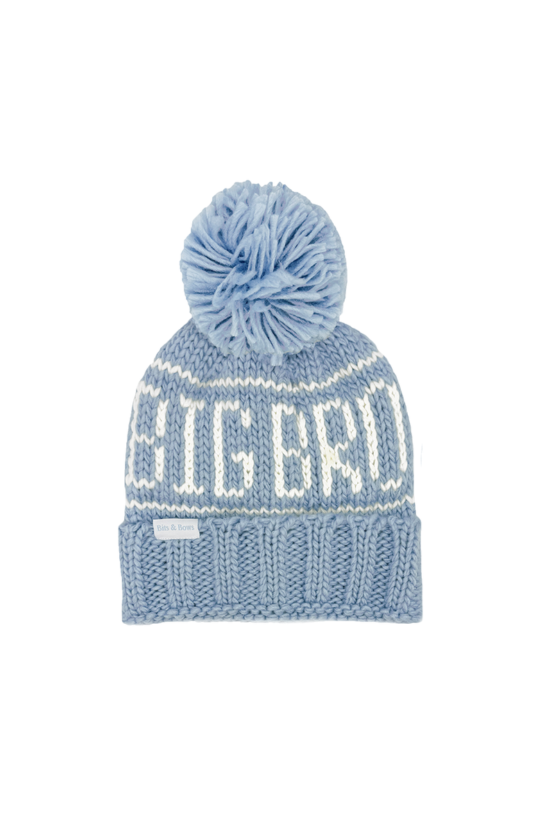 Bits & Bows Big Bro Bobble Hat, Main, color, Blue