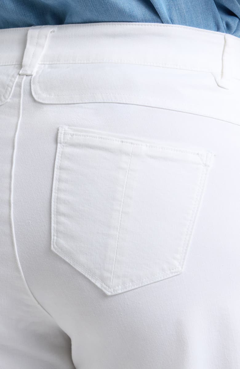 Wit & Wisdom Wyatt Skyrise Frayed High Waist Ankle Wide Leg Jeans, Alternate, color, Optic White