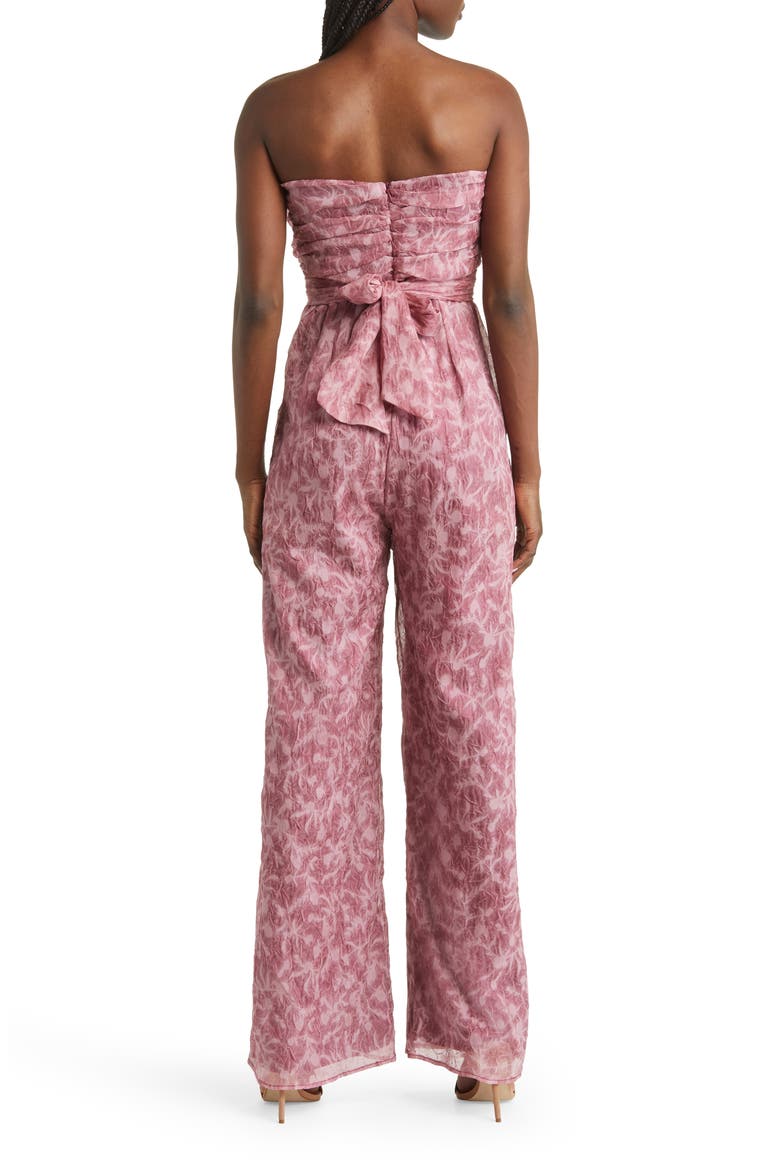 Lasting Love Textured Organza Strapless Jumpsuit, Alternate, color, MAUVE