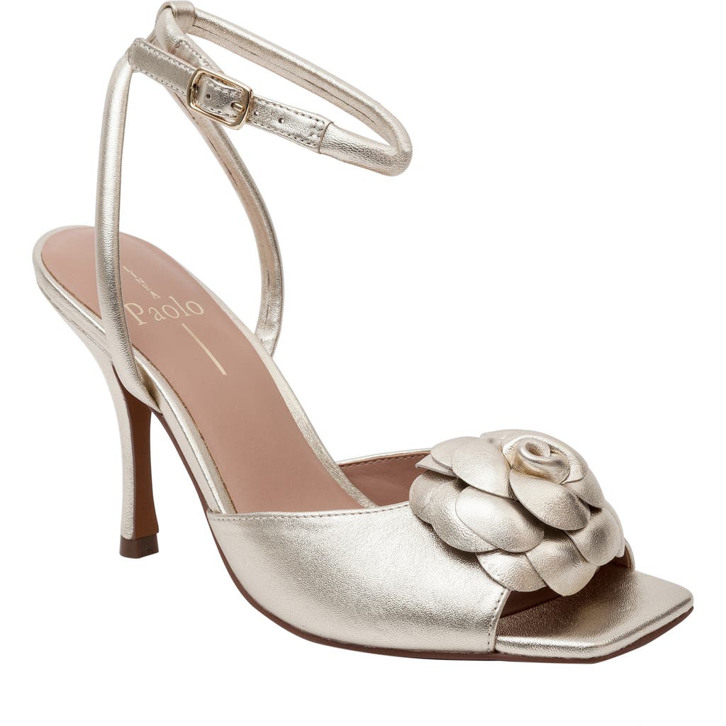 Linea Paolo Heather Ankle Strap Sandal In Light Gold