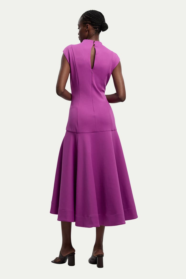 Ruffle Hem Sleeveless Midi Dress, Alternate, color, Purple