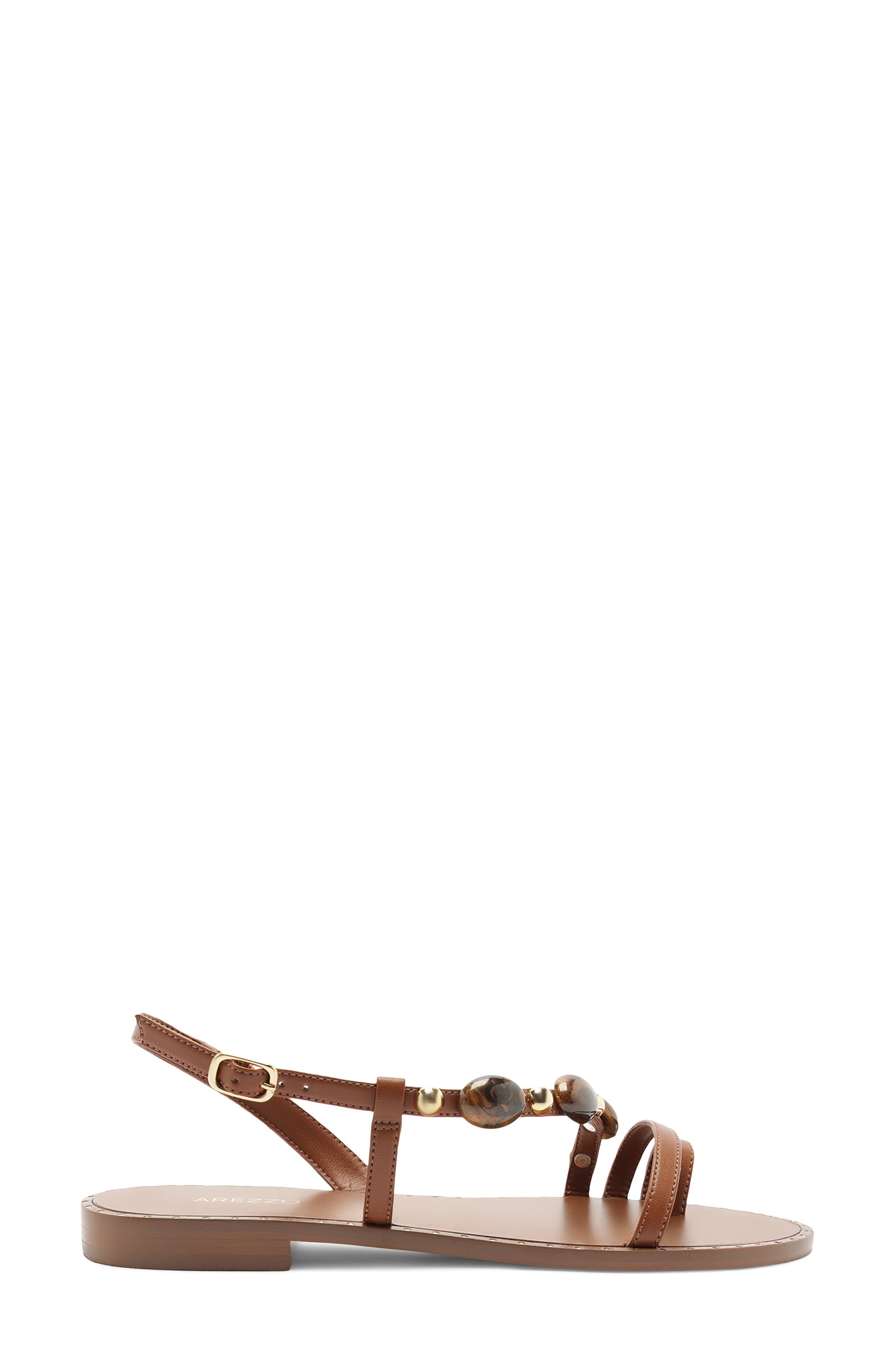 Arezzo Diana Slingback Toe Loop Sandal, Alternate, color, Soul Natural