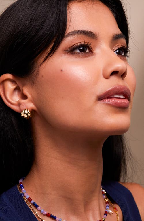 Estella Bartlett Tiered Bold Huggie Earrings In Brown