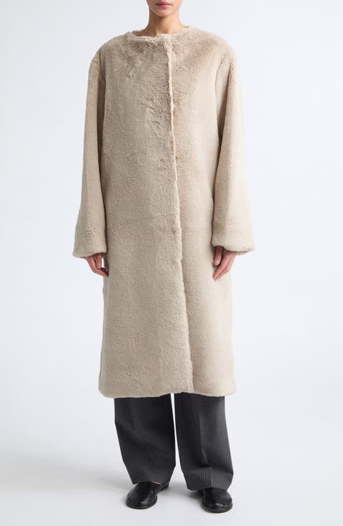 Faux Fur Car Coat