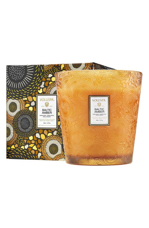 Voluspa Baltic Amber Three-wick Hearth Candle In Brown