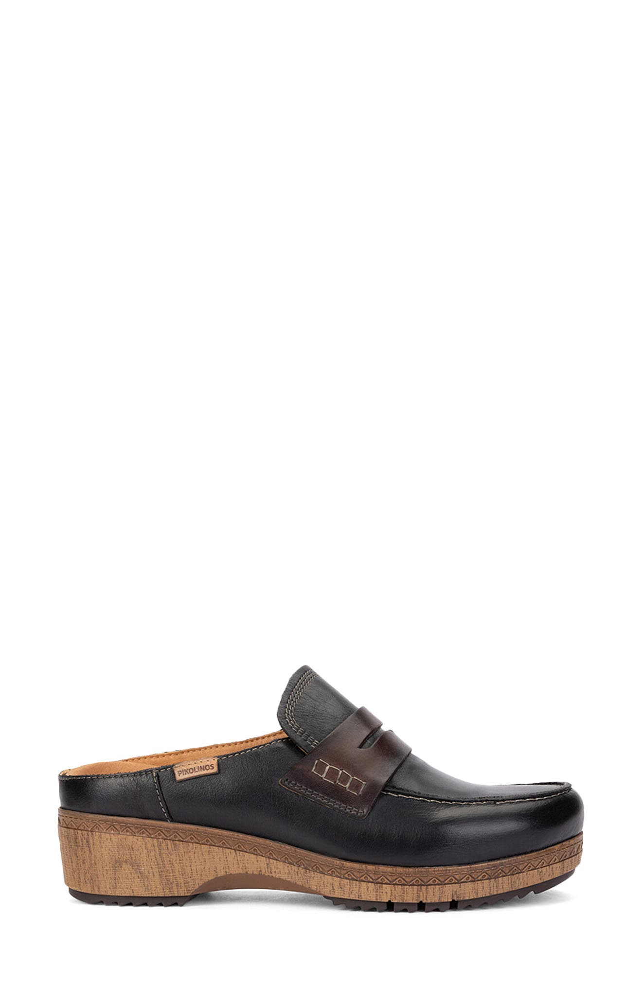 Granada Leather Clog, Alternate, color, BLACK