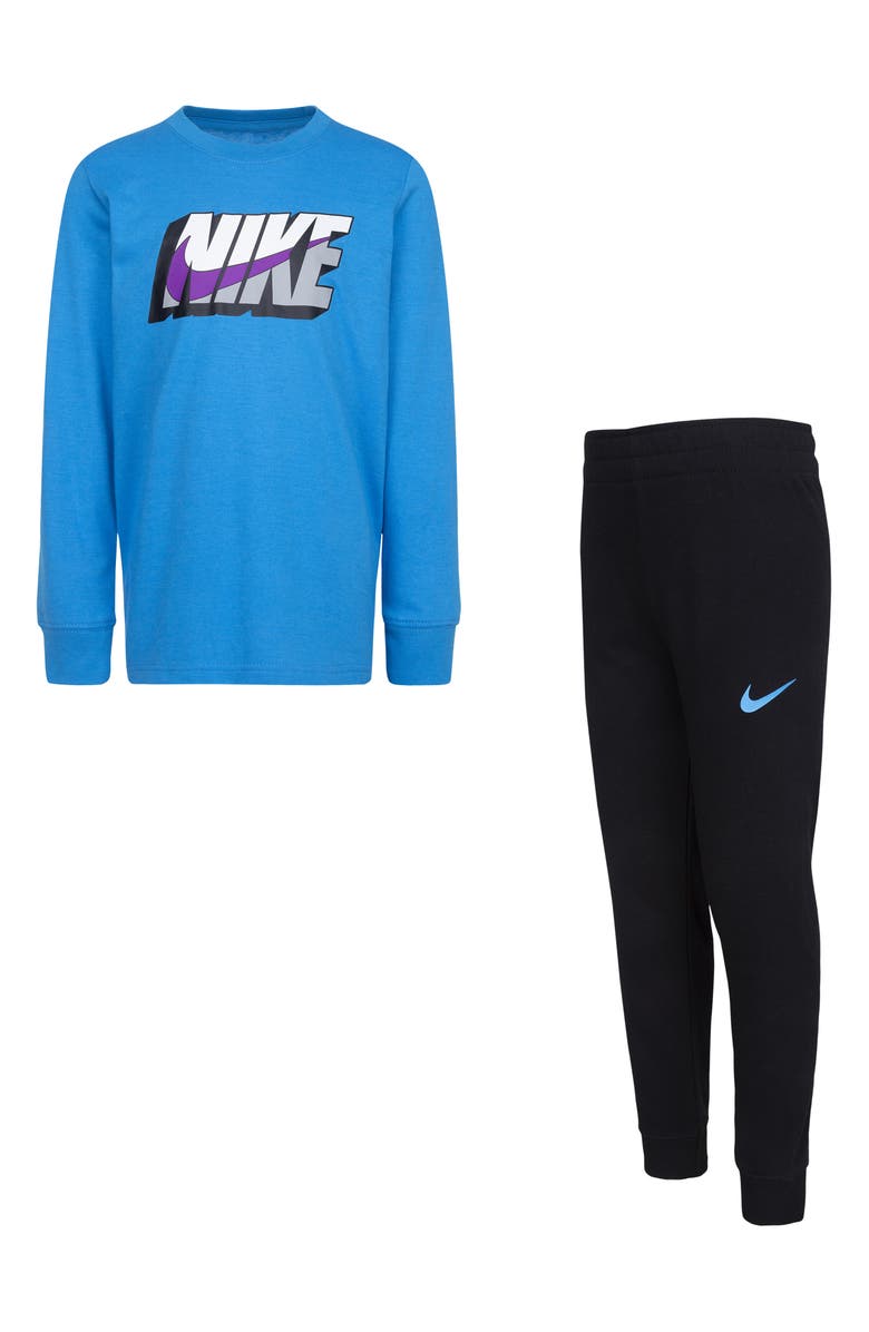 Nike Kids' Swoosh Jersey Sweatshirt & Joggers Set, Main, color, 
