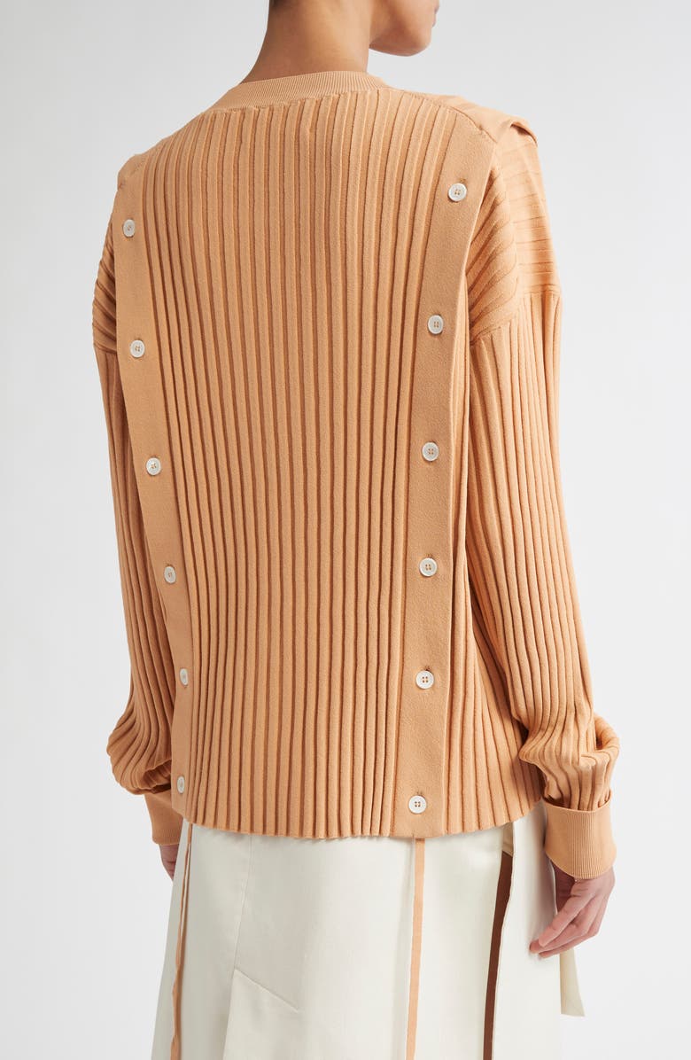 SETCHU Button Rib Sweater, Alternate, color, Beige