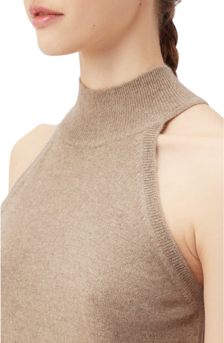 GOBI Mongolian Cashmere Cashmere Turtleneck Top, Alternate, color, Taupe