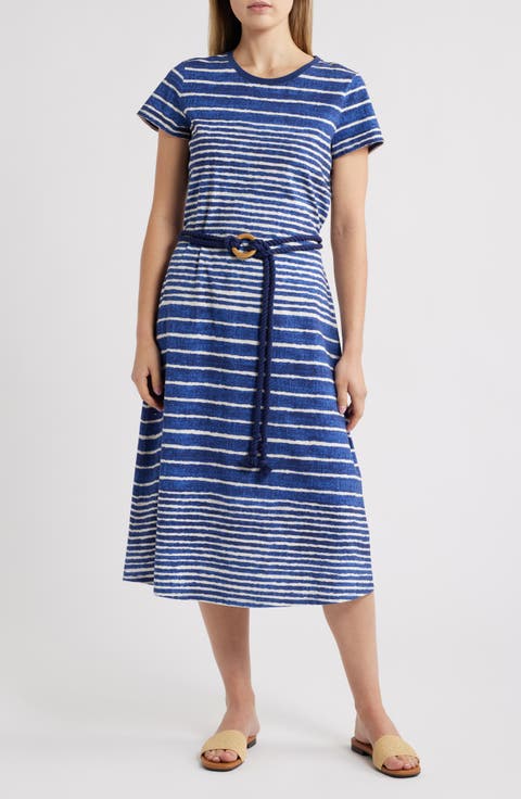 Coastal Chalet Belted Midi Dress