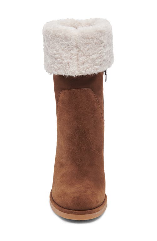 Dolce Vita Caddie Faux Shearling Lined Plush Boot In Brown